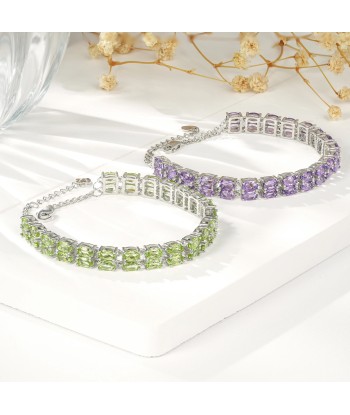 Sterling Silver Peridot Gemstone Tennis Bracelet for Women suggérées chez