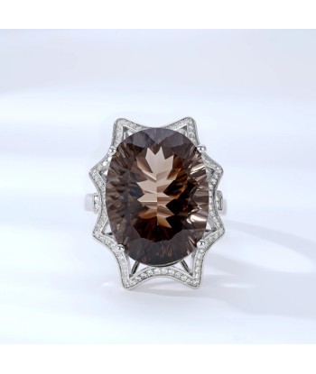 Sterling Silver Smoky Quartz Ring for Women acheter