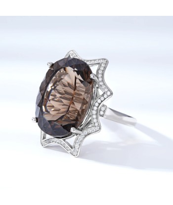 Sterling Silver Smoky Quartz Ring for Women acheter