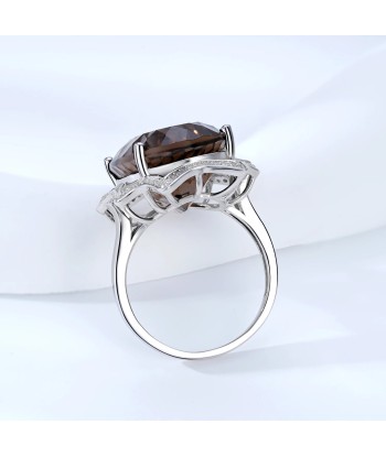 Sterling Silver Smoky Quartz Ring for Women acheter