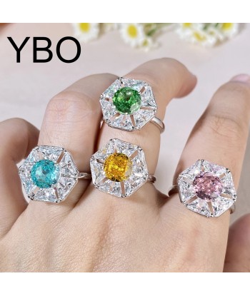 925 Sterling Silver Hexagon Rings with CZ for Women 2023