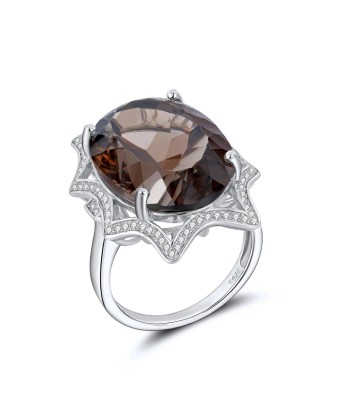 Sterling Silver Smoky Quartz Ring for Women acheter