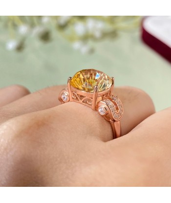 Sterling Silver Citrine Gemstone Ring for Women de la marque