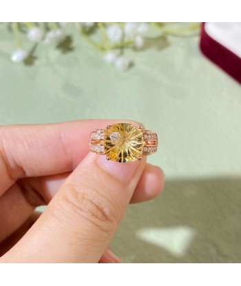 Sterling Silver Citrine Gemstone Ring for Women de la marque