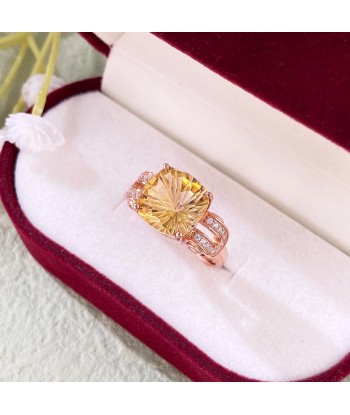 Sterling Silver Citrine Gemstone Ring for Women de la marque