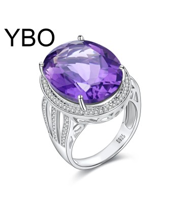 Sterling Silver Amethyst Engagement Ring for Women pas cheres