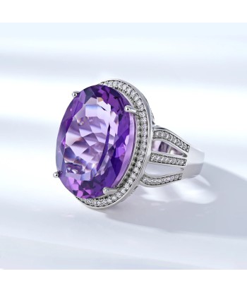 Sterling Silver Amethyst Engagement Ring for Women pas cheres