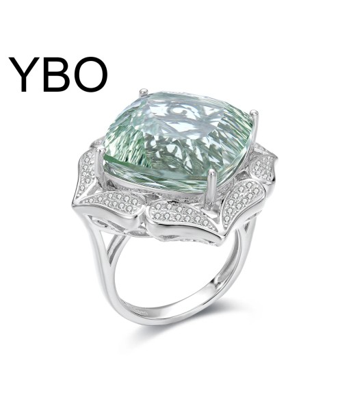 Sterling Silver Green Amethyst Ring for Women Toutes les collections ici