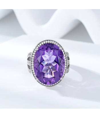 Sterling Silver Amethyst Engagement Ring for Women pas cheres