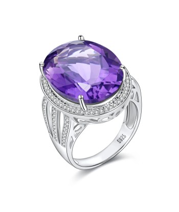 Sterling Silver Amethyst Engagement Ring for Women pas cheres