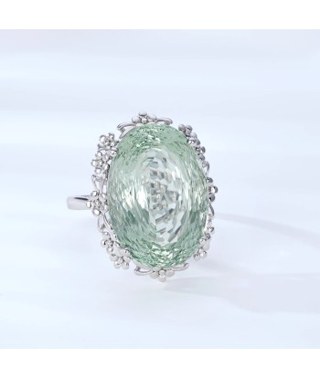 925 Sterling Silver Green Crystal Ring For Women pas cher