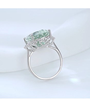 925 Sterling Silver Green Crystal Ring For Women pas cher