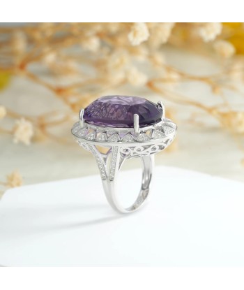 925 Sterling Silver Amethyst Nest Cut Ring for Women Comment ça marche