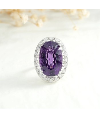 925 Sterling Silver Amethyst Nest Cut Ring for Women Comment ça marche