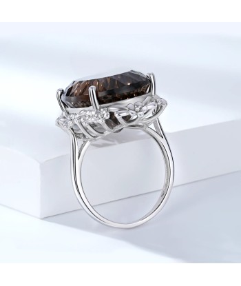 925 Sterling Silver Smoky Quartz Ring for Women Les magasins à Paris