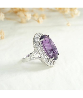 925 Sterling Silver Amethyst Nest Cut Ring for Women Comment ça marche