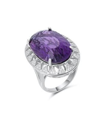 925 Sterling Silver Amethyst Nest Cut Ring for Women Comment ça marche