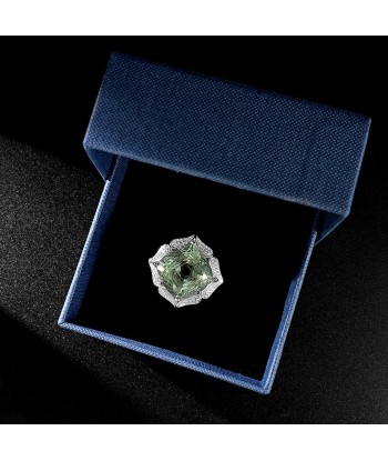 Sterling Silver Green Amethyst Ring for Women Toutes les collections ici