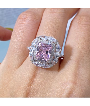 Sterling Silver Pink Diamond Ring for Women sur le site 