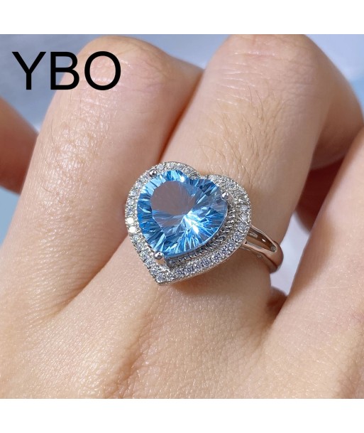 Sterling Silver Blue Topaz Ring for Women Economisez 