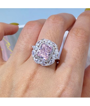 Sterling Silver Pink Diamond Ring for Women sur le site 