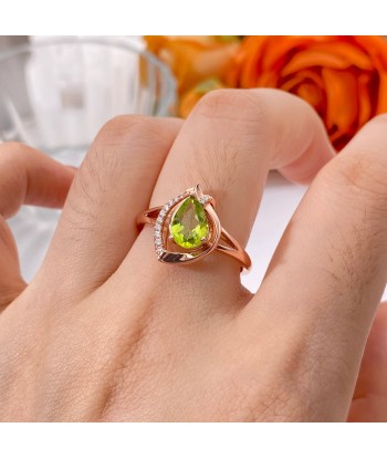 Sterling Silver Pear Cut Amethyst, Peridot, Garnet, Topaz, and Citrine Gemstone Ring for Women Les magasins à Paris