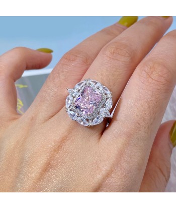 Sterling Silver Pink Diamond Ring for Women sur le site 