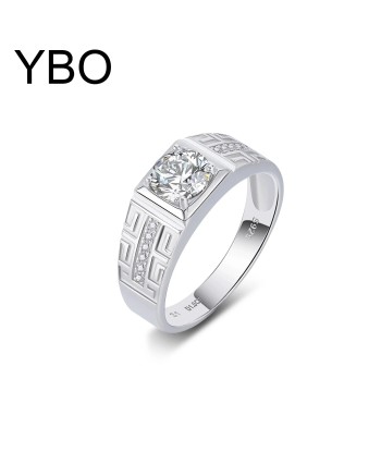 925 Sterling Silver 1ct Moissanite Statement Ring for Men vente chaude votre 