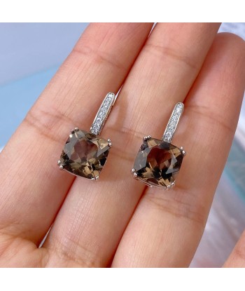 925 Sterling Silver Natural Gemstone Drop Earrings for Women l'achat 