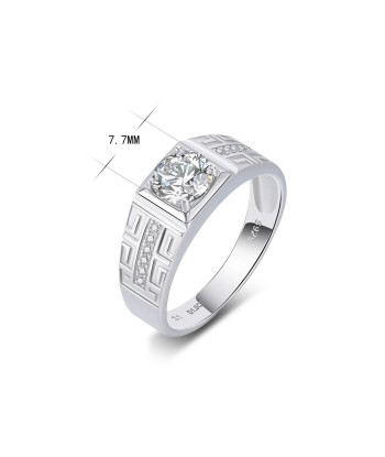 925 Sterling Silver 1ct Moissanite Statement Ring for Men vente chaude votre 