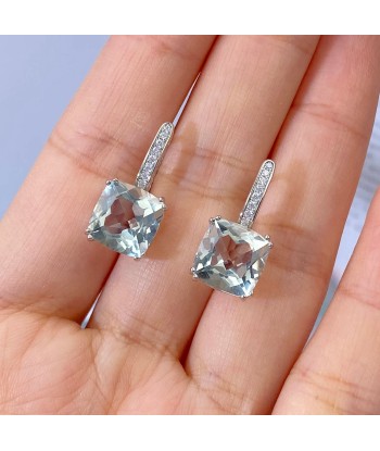 925 Sterling Silver Natural Gemstone Drop Earrings for Women l'achat 