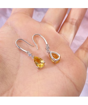 Sterling Silver Citrine & Peridot Drop Earrings for Women Economisez 