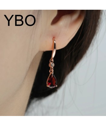 925 Sterling Silver Garnet Zircon Drop Earrings for Women pour bénéficier 