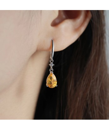 Sterling Silver Citrine & Peridot Drop Earrings for Women Economisez 