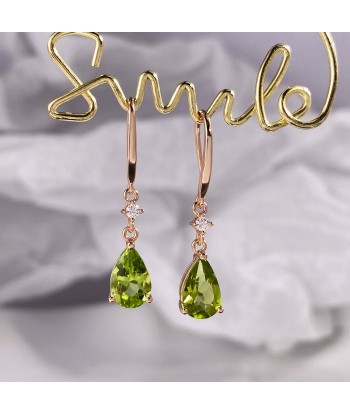 Sterling Silver Citrine & Peridot Drop Earrings for Women Economisez 