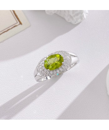 925 Sterling Silver Natural Amethyst, Topaz, Garnet, Citrine & Peridot Cubic Zircon Ring for Women Venez acheter