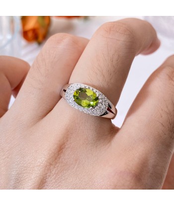 925 Sterling Silver Natural Amethyst, Topaz, Garnet, Citrine & Peridot Cubic Zircon Ring for Women Venez acheter