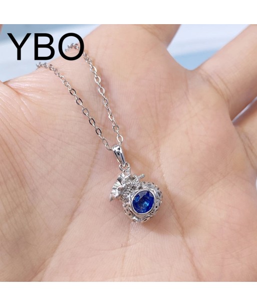 925 Sterling Silver Sapphire Pendant Necklace for Women l'achat 