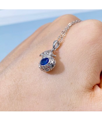 925 Sterling Silver Sapphire Pendant Necklace for Women l'achat 