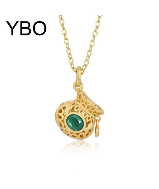 18K Gold Plated Sterling Silver Emerald Necklace for Women Comparez et commandez 