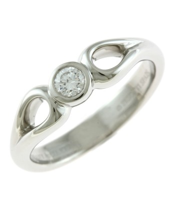 TIFFANY & Co. Tiffany Pt950 Ring / Open Teardrop Diamond No. 14 Silver Platinum Ladies Accelerating en ligne des produits 