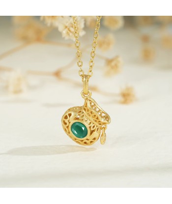 18K Gold Plated Sterling Silver Emerald Necklace for Women Comparez et commandez 