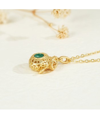 18K Gold Plated Sterling Silver Emerald Necklace for Women Comparez et commandez 