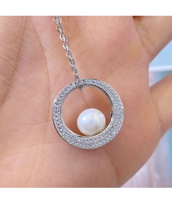 Sterling Silver 925 Freshwater Pearls Pendant Necklace for Women prix