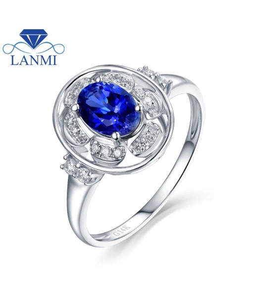 14k White Gold Tanzanite and Diamond Ring for Women Faites des économies