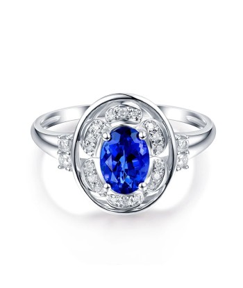 14k White Gold Tanzanite and Diamond Ring for Women Faites des économies