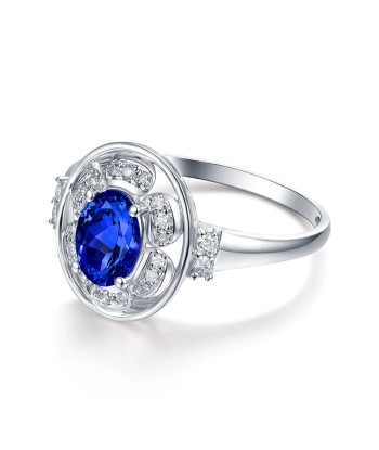 14k White Gold Tanzanite and Diamond Ring for Women Faites des économies