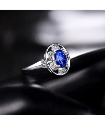 14k White Gold Tanzanite and Diamond Ring for Women Faites des économies