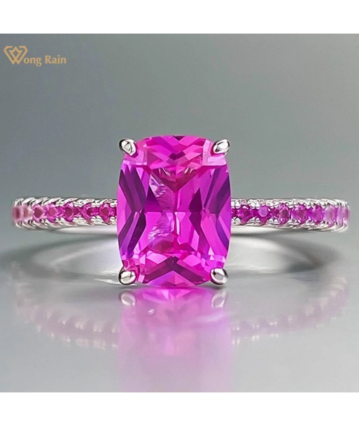 Sterling Silver Pink Sapphire Ring for Women une grave pollution 