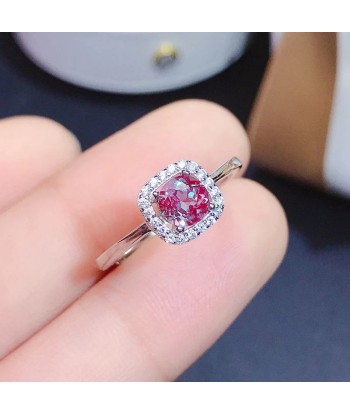 925 Sterling Silver Alexandrite Princess Square Ring for Ladies pas cheres